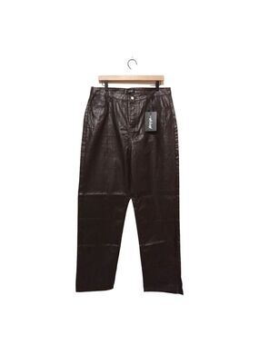 Nasty Gal NWT Slit's Now Or Never Coated Croc Straight Jean Sz 16